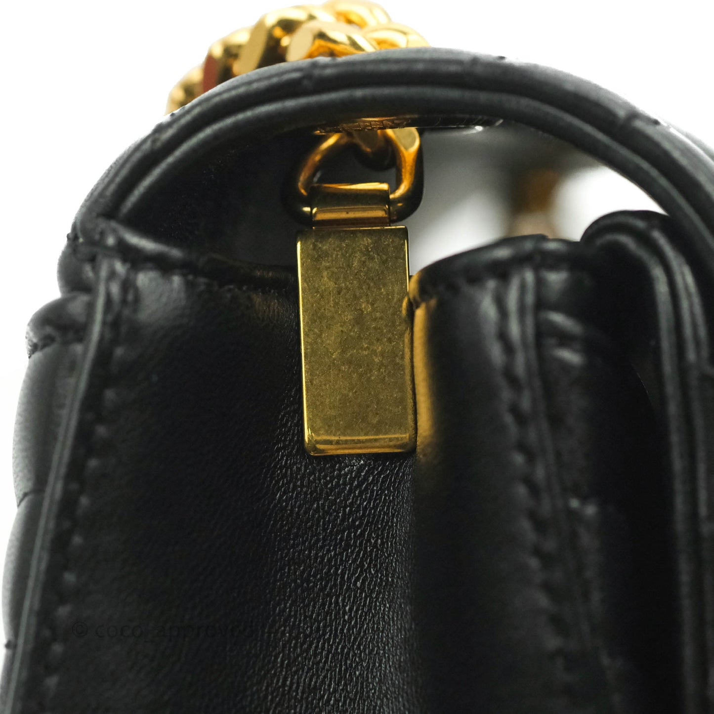 Saint Laurent Small Sulpice Triple V-Flap Black Lambskin Crossbody Bag
