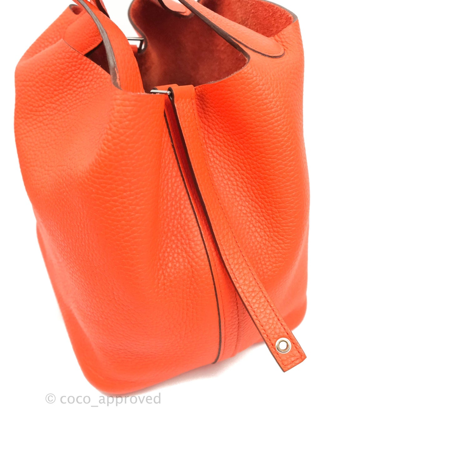 Hermès Picotin 22 Orange Clemence Palladium Hardware