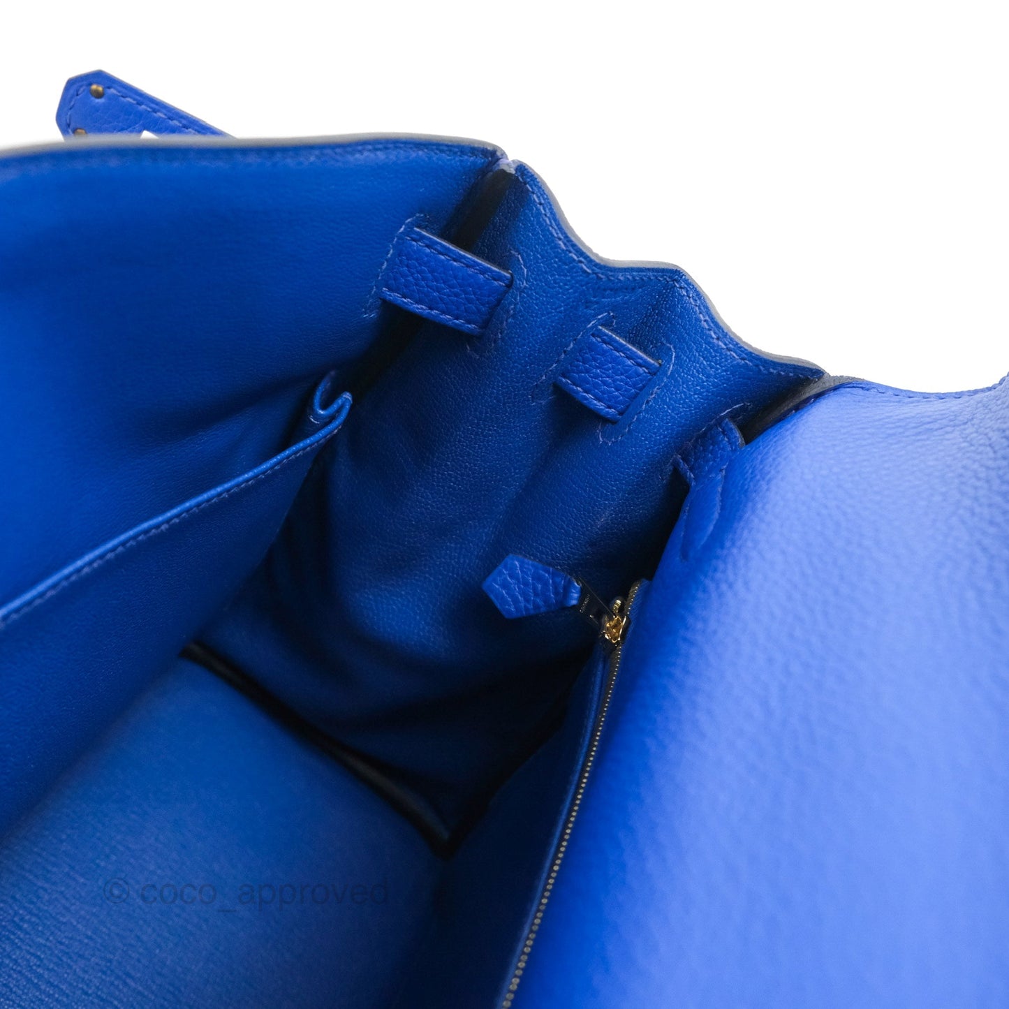 Hermès Kelly Retourne 28 Bleu Royal Togo Gold Hardware