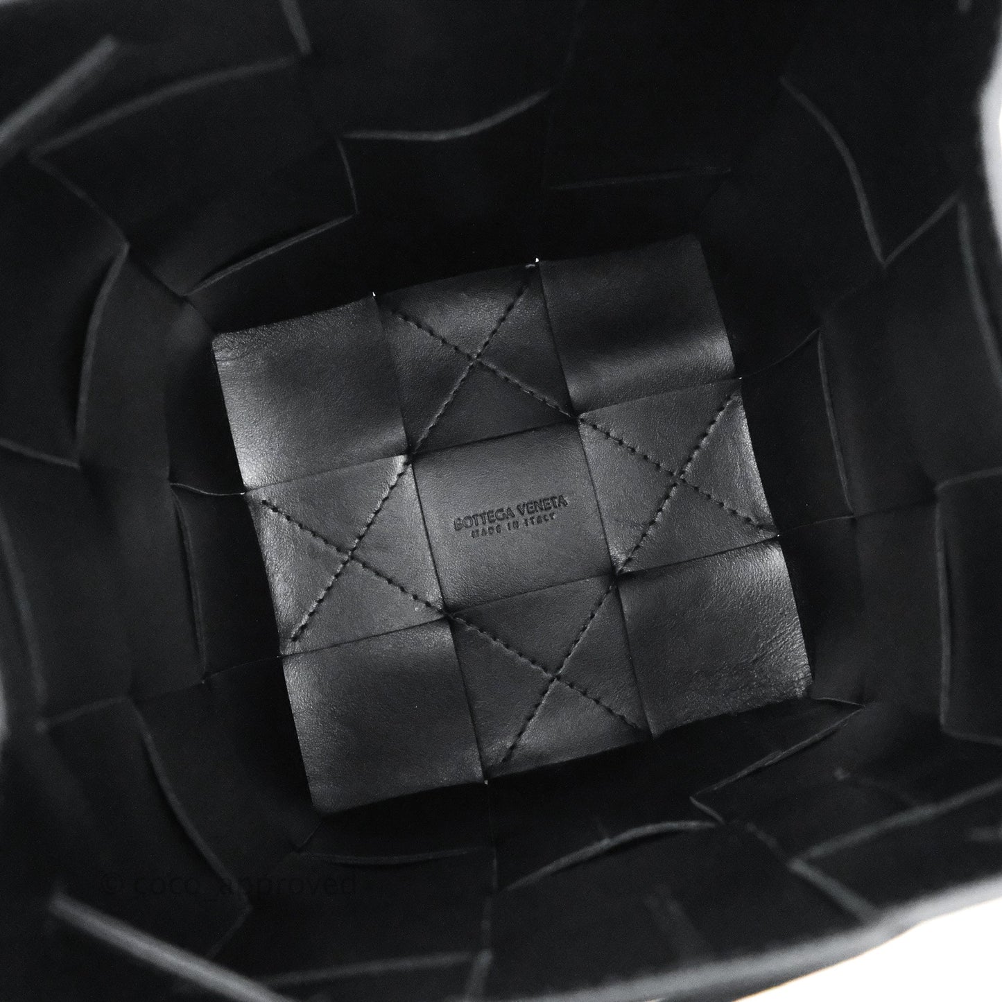 Bottega Veneta Small Cassette Bucket Bag Black Lambskin