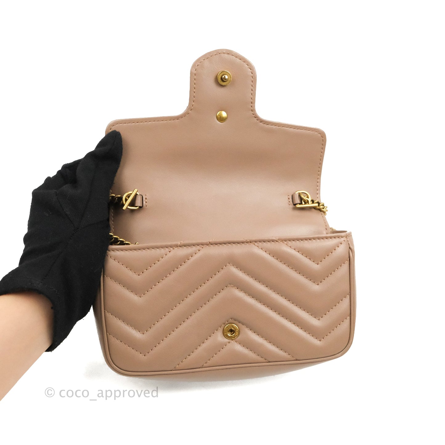 Gucci GG Marmont Matelassé Leather Super Mini Bag Dusty Pink