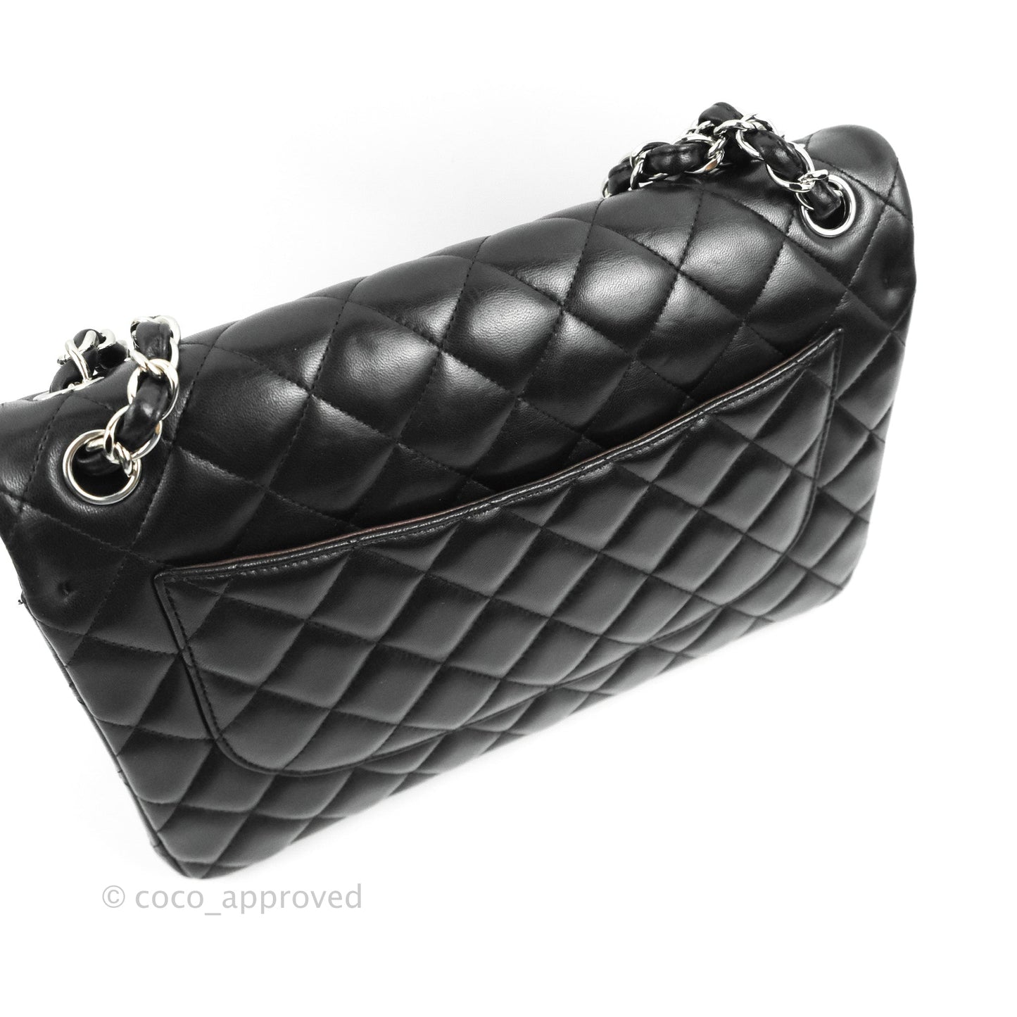 Chanel Jumbo Double Flap Black Lambskin Silver Hardware⁣⁣