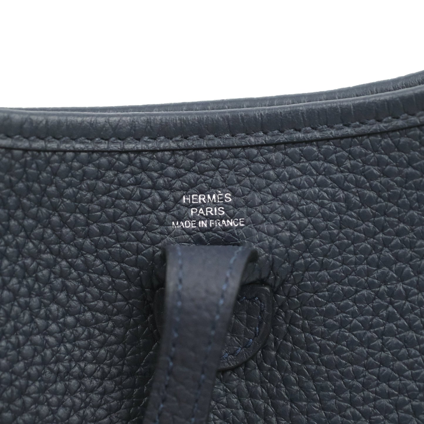 Hermès Mini Evelyne 16 Bleu Nuit Clemence Palladium Hardware