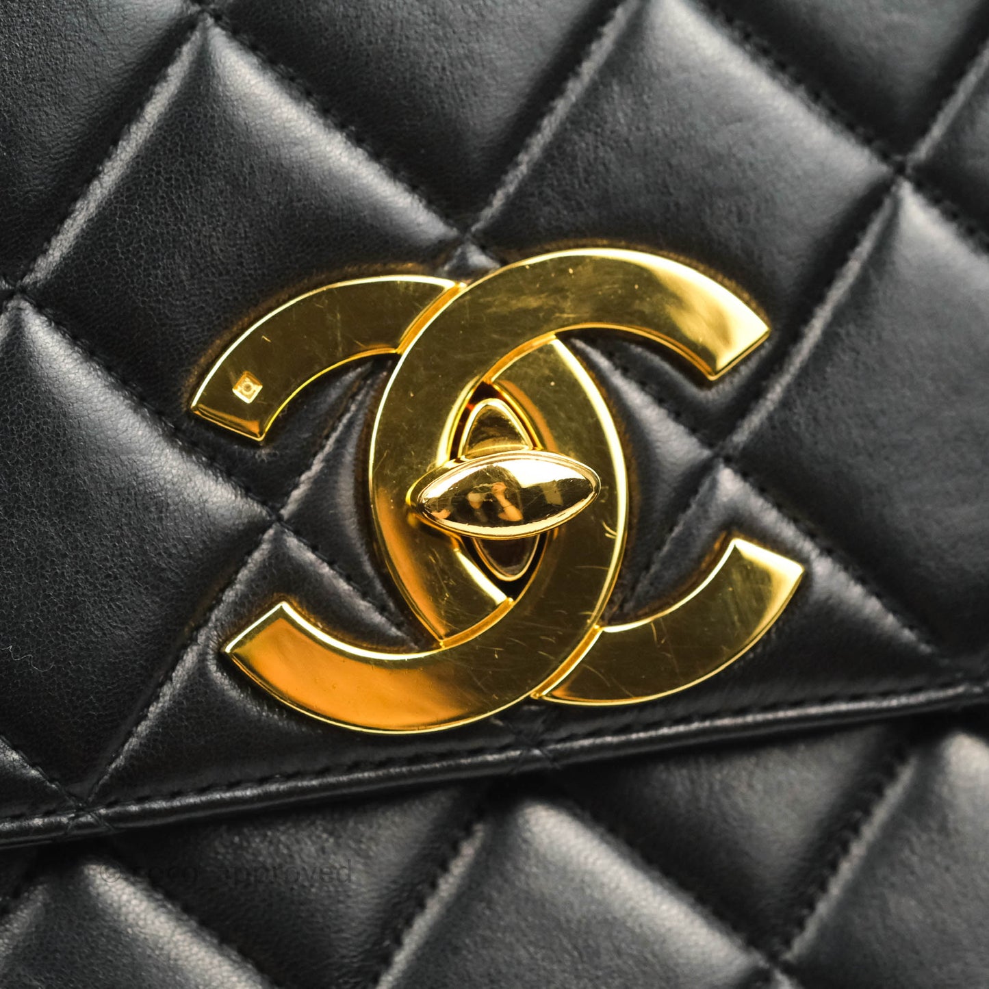 Chanel Quilted XL Vintage Black Lambskin Large 24K CC Bag