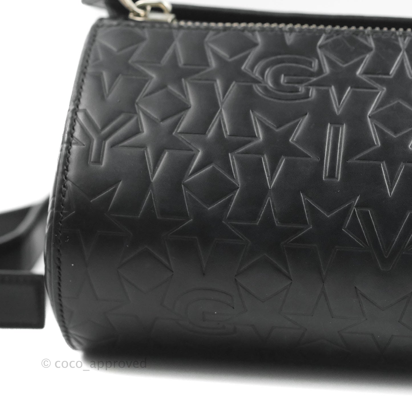 Givenchy Calfskin Star Embossed Medium Pandora Box Crossbody Bag Black