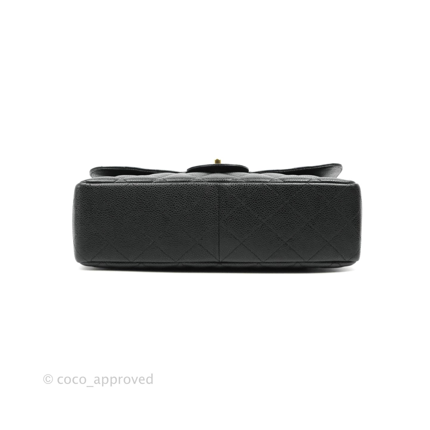 Chanel Jumbo Single Flap Black Caviar Gold Hardware