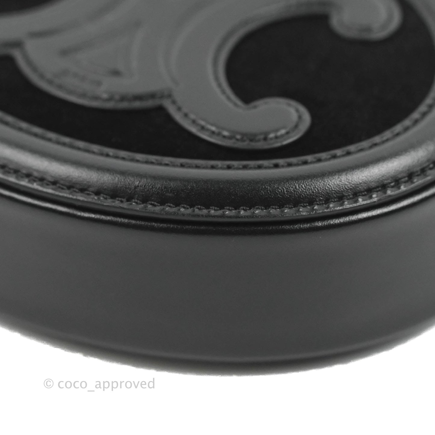Celine Crossbody Purse With Chain In Velvet Black