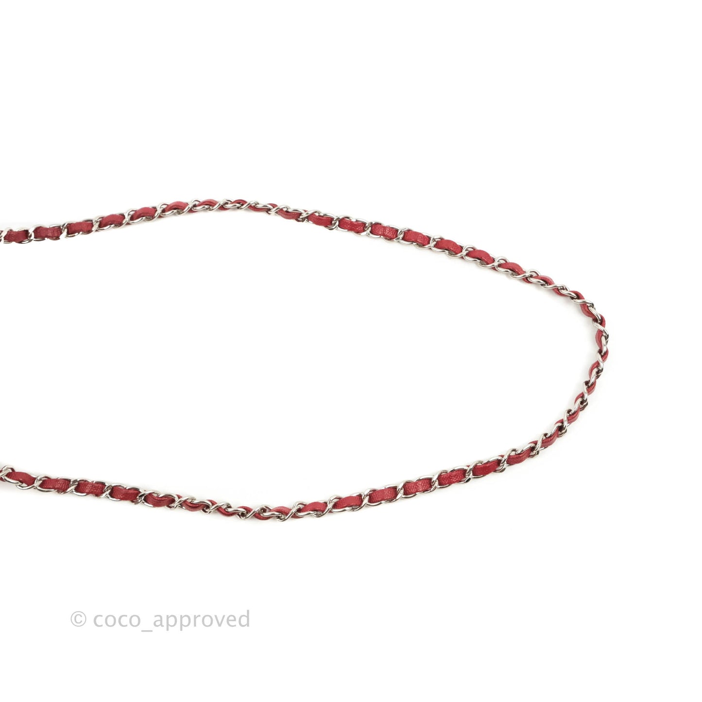 Chanel Quilted Mini Square Red Caviar Silver Hardware 17B