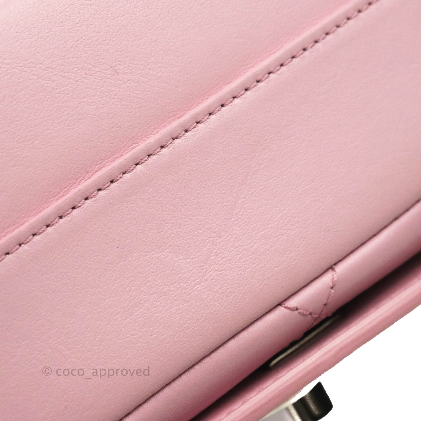 Chanel Stitched Ring My Bag Flap Crossbody Pink Calfskin