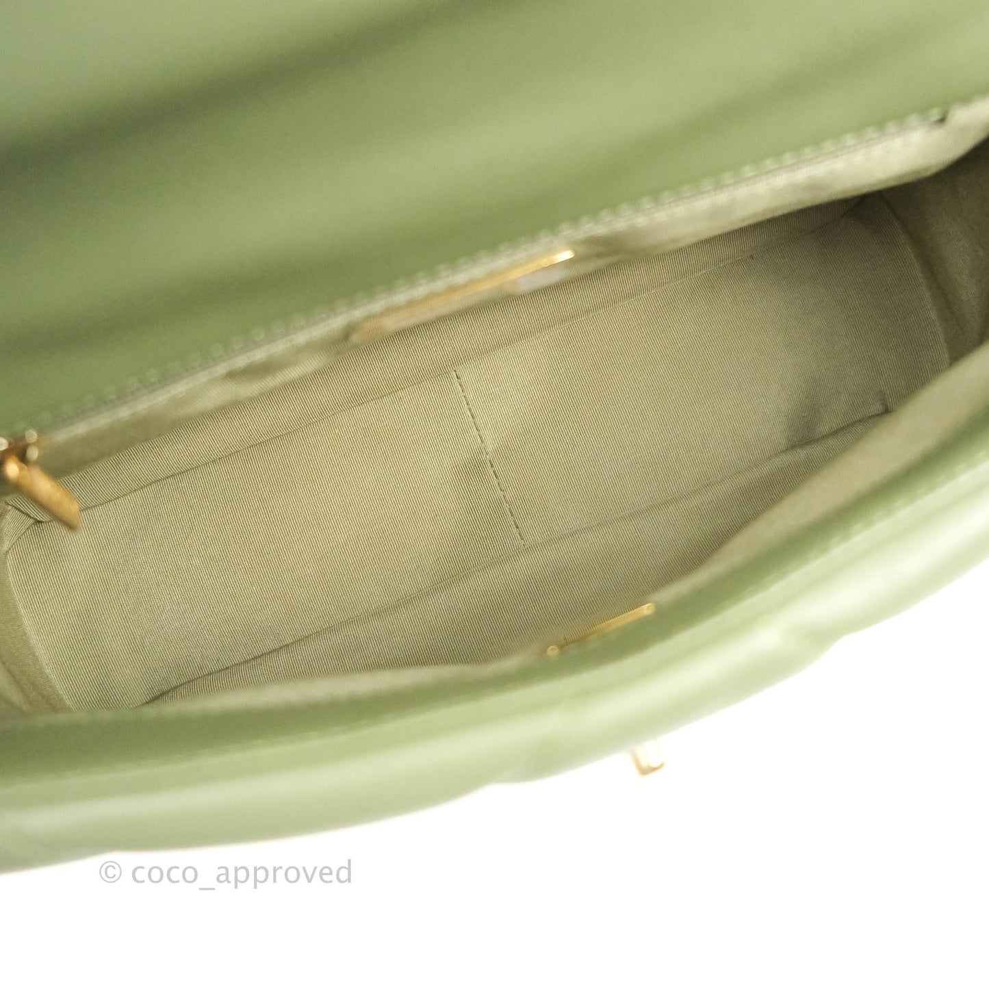 Chanel 19 Small Olive Green Mixed Hardware