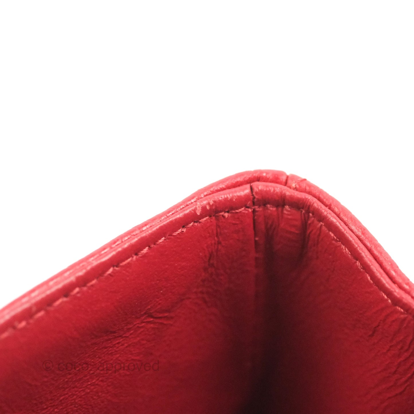 Chanel Classic M/L Medium Flap Quilted Red Caviar Silver Hardware