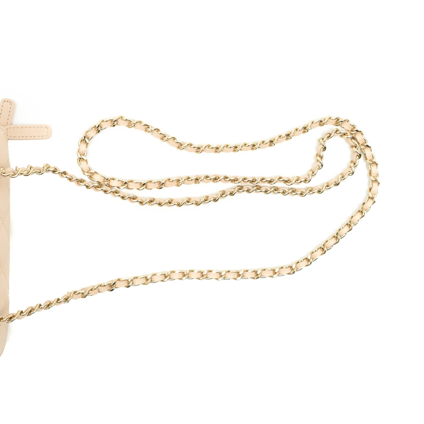 Chanel Vanity with Classic Chain Light Beige Caviar Gold Hardware 22C