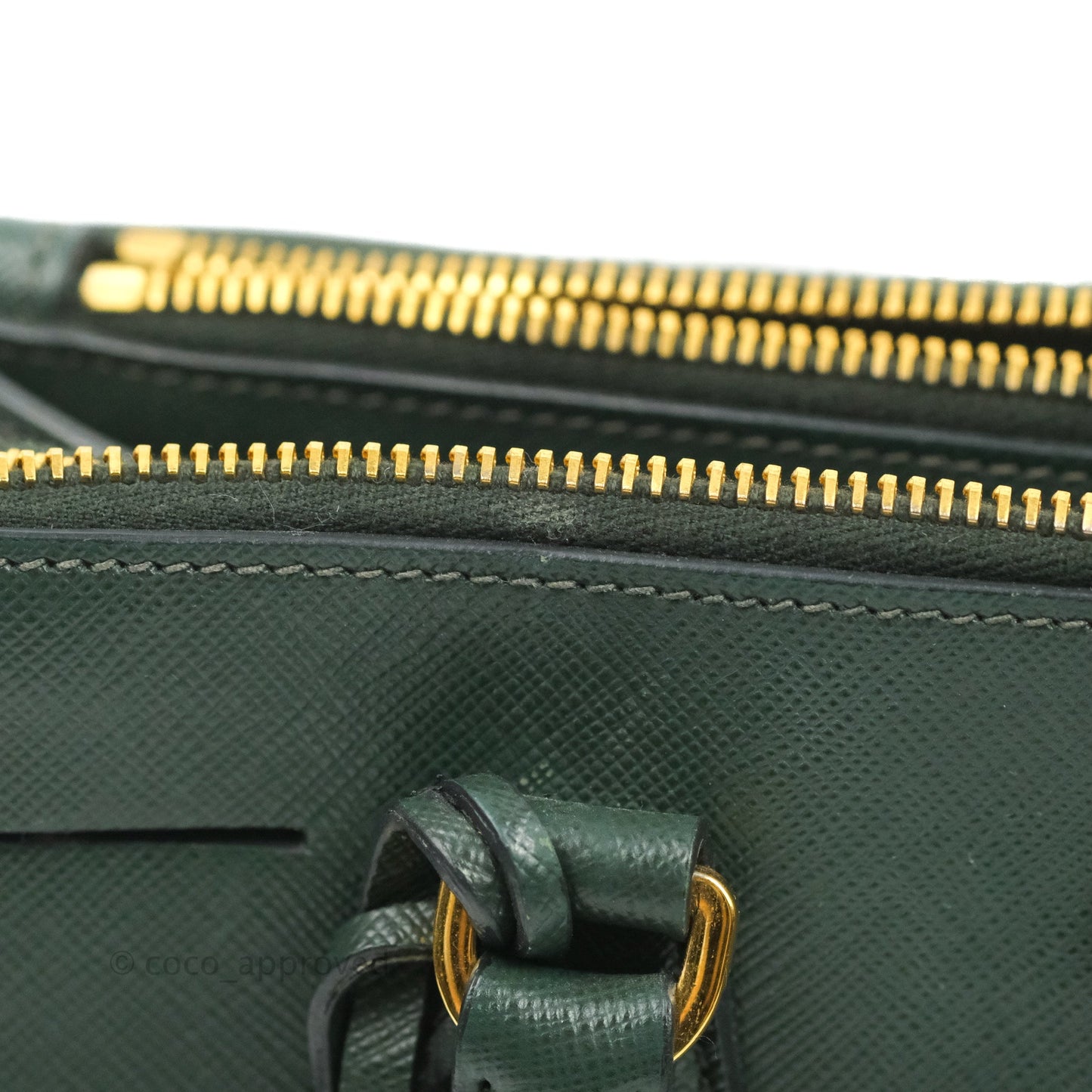 Prada Small Saffiano Lux Galleria Bag Emerald