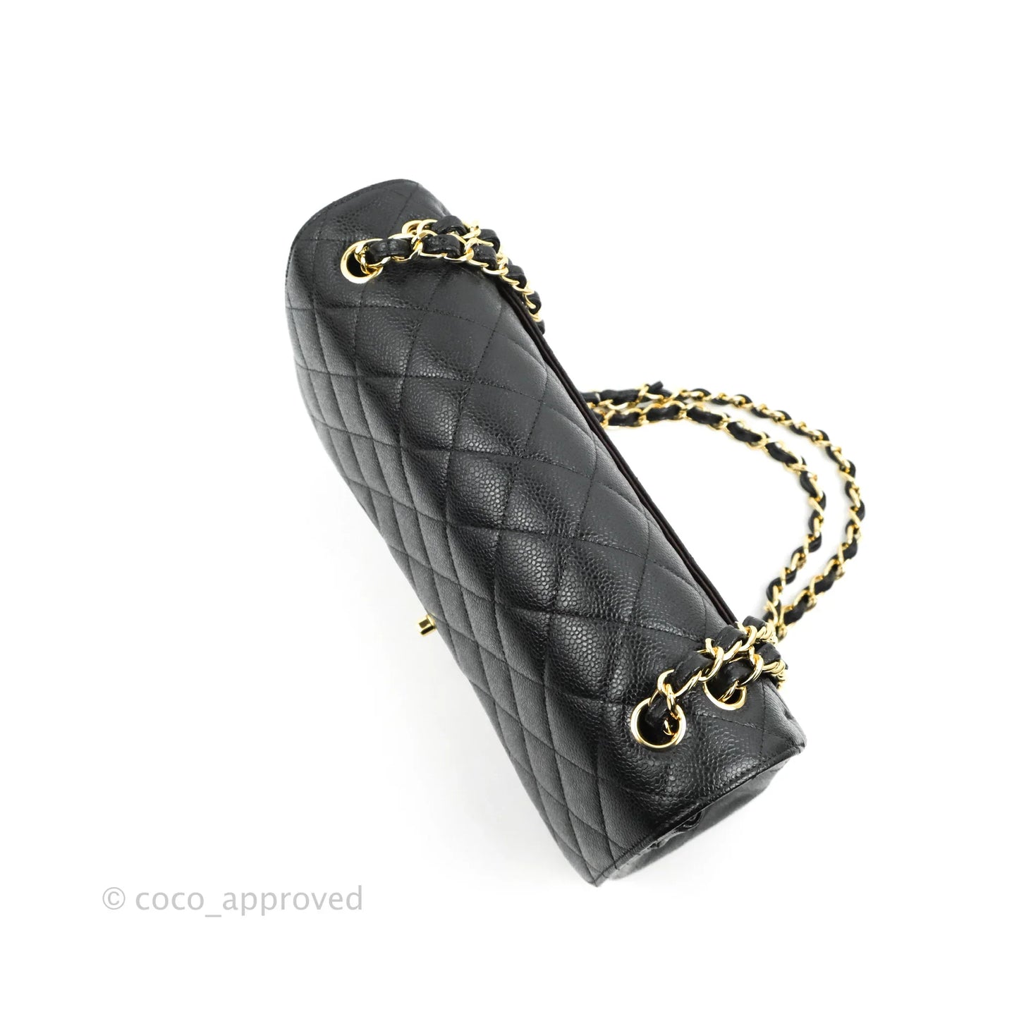Chanel Jumbo Double Flap Black Caviar Gold Hardware