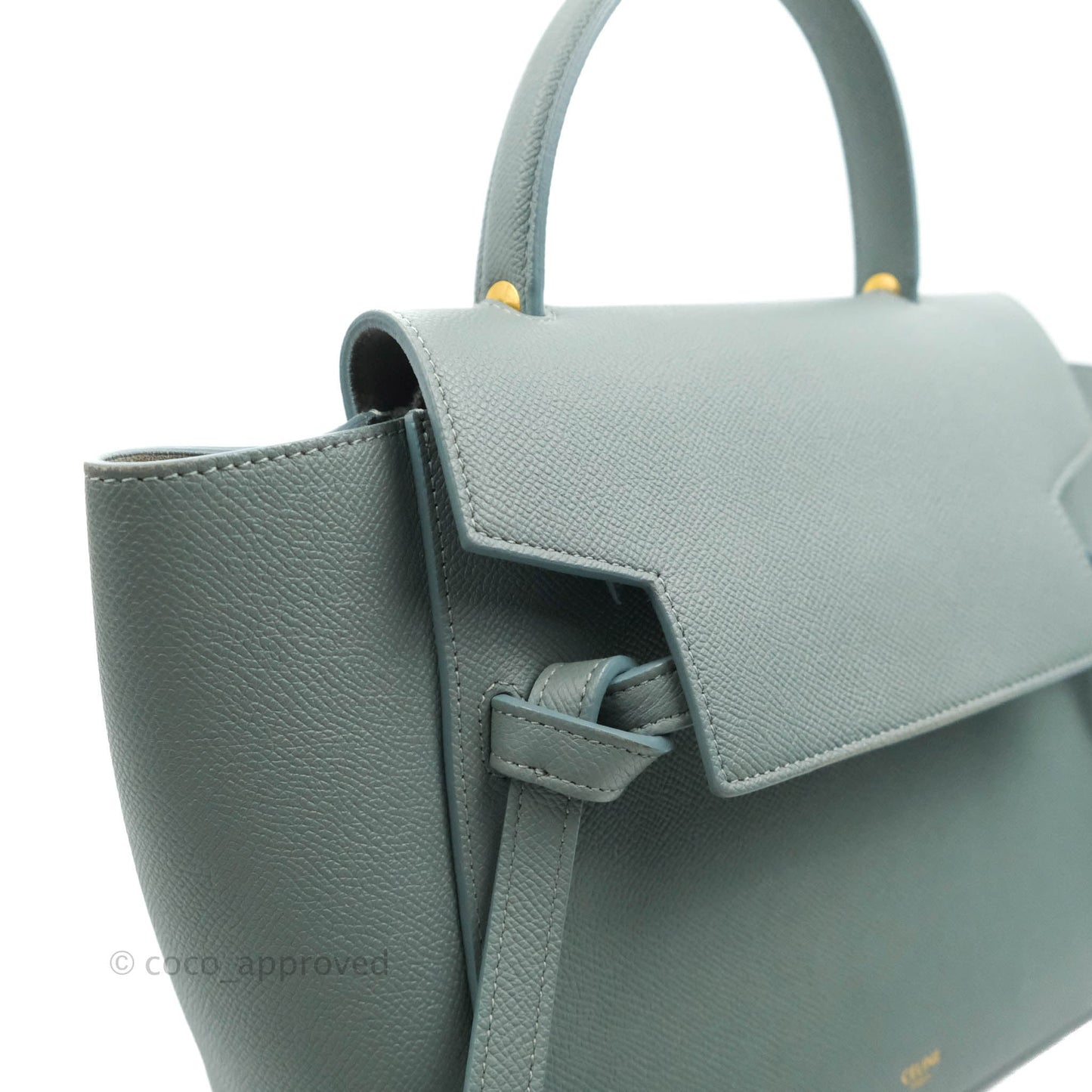 Celine Micro Belt Bag Light Blue Grained Calfskin Gold Hardware
