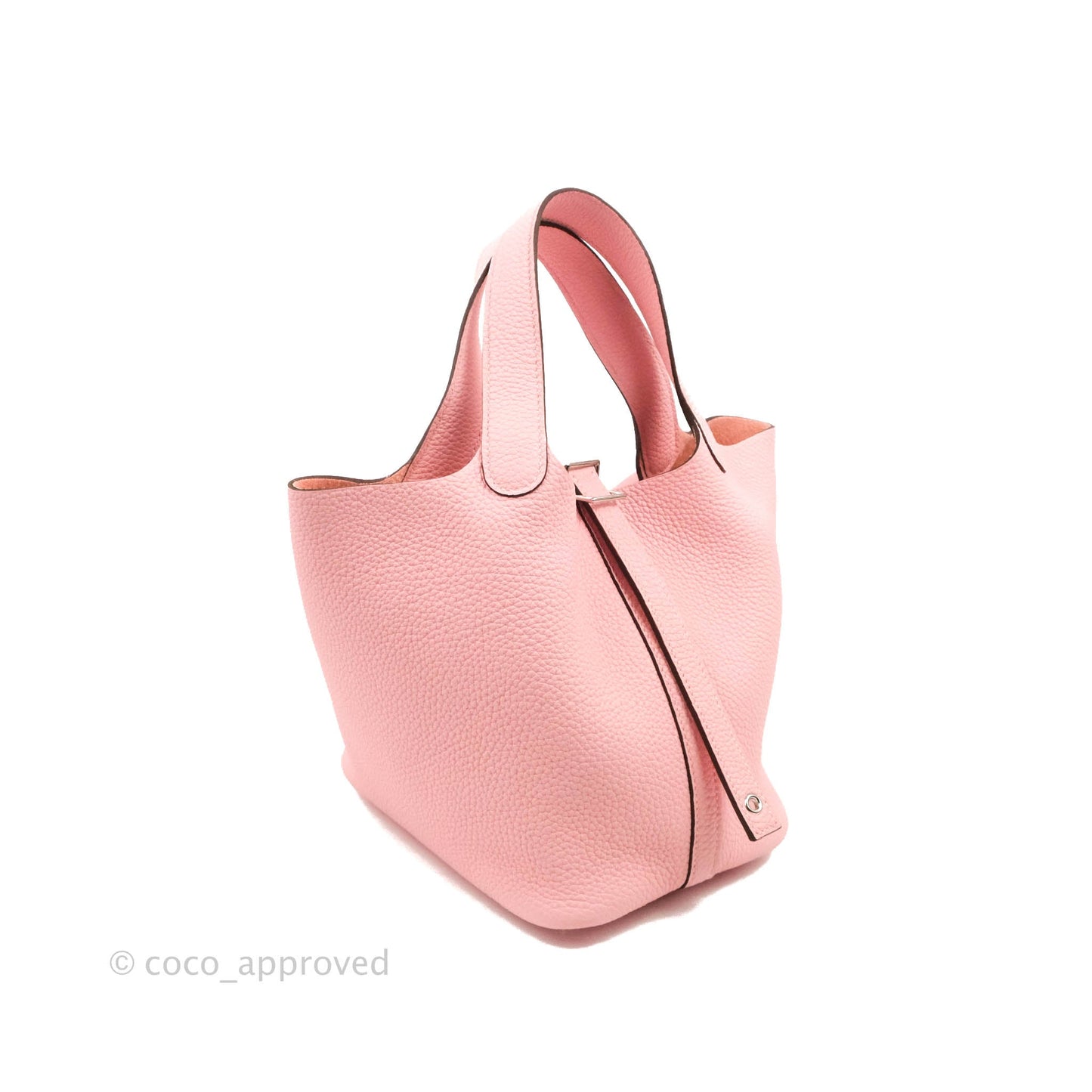 Hermès Picotin Lock 18 Sakura Pink Clemence Silver Hardware