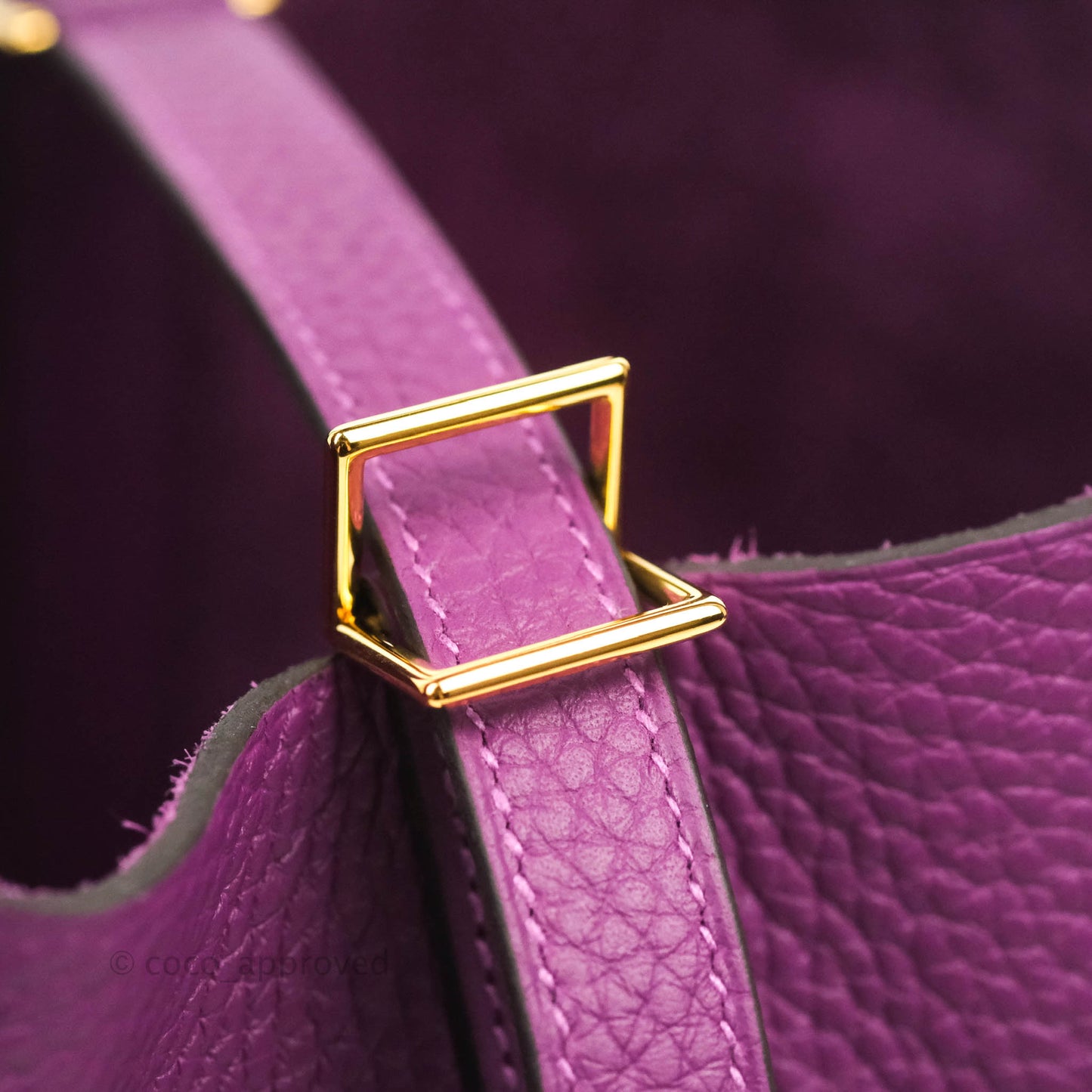 Hermès Picotin Lock 18 P9 Anemone Clemence Gold Hardware