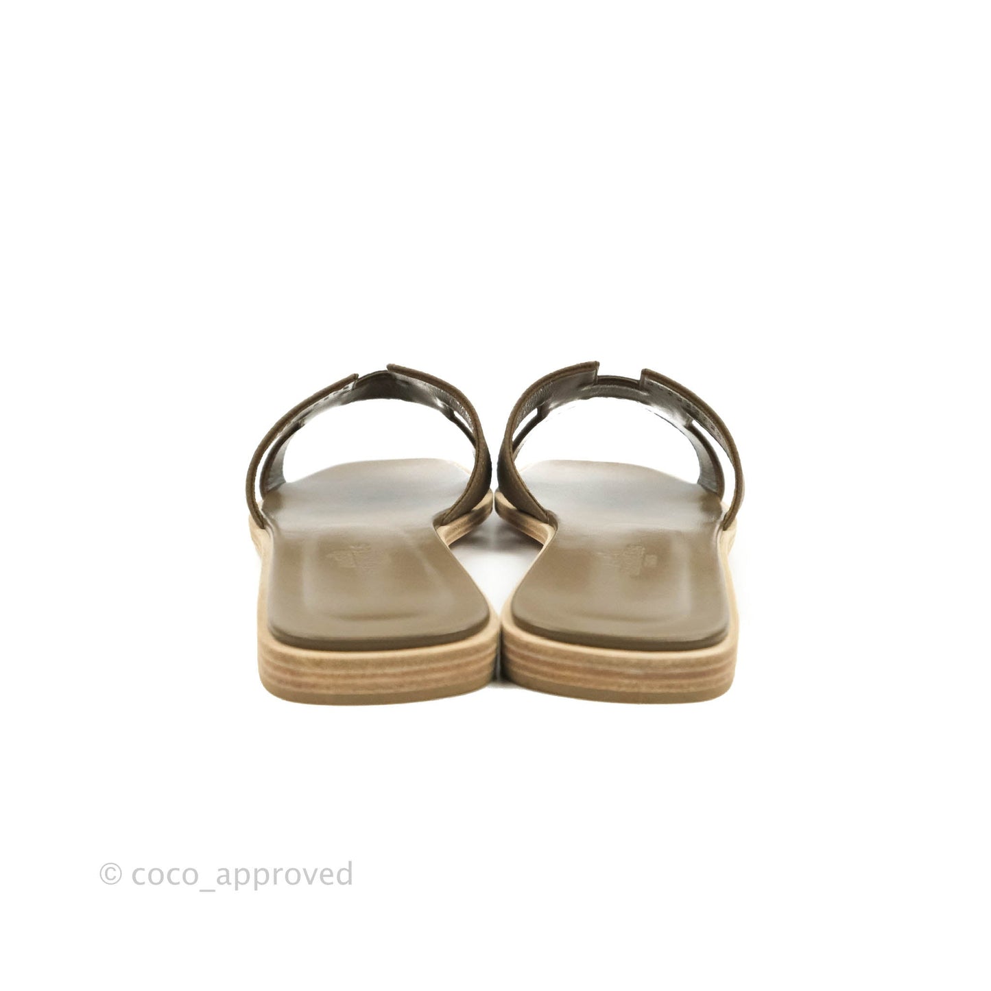 Hermès Oran Sandals in Etoupe Size 38