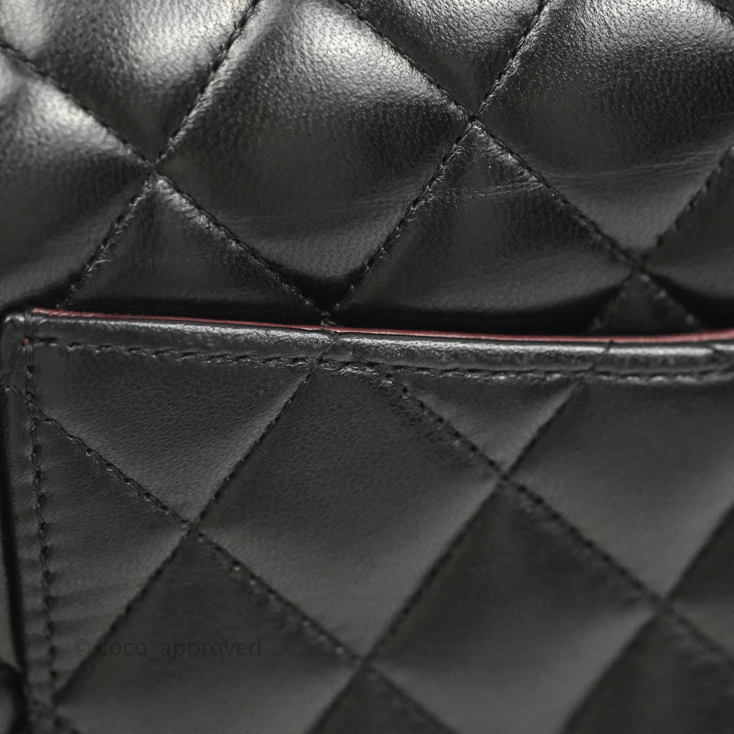 Chanel Classic M/L Flap Bag Black Lambskin Gold Hardware