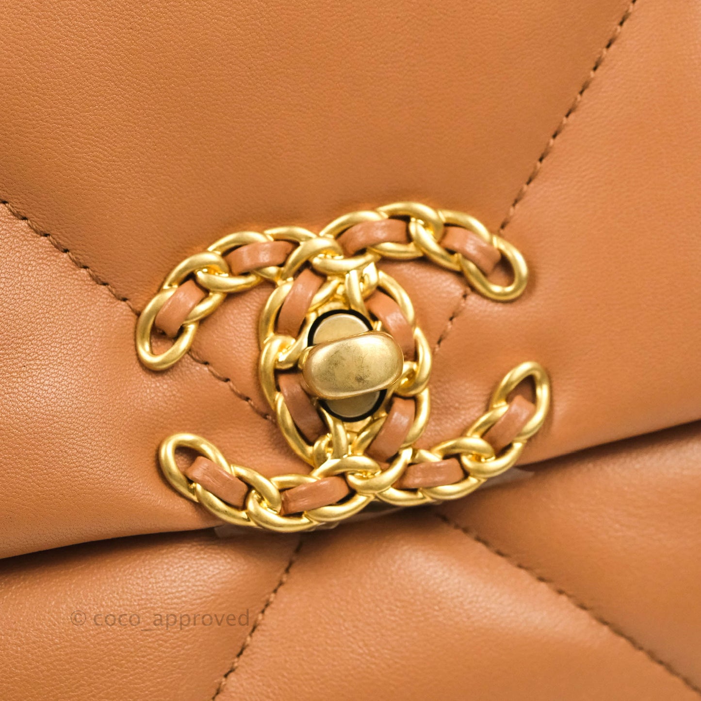 Chanel 19 Small Caramel Dark Beige Lambskin Mixed Hardware 21K