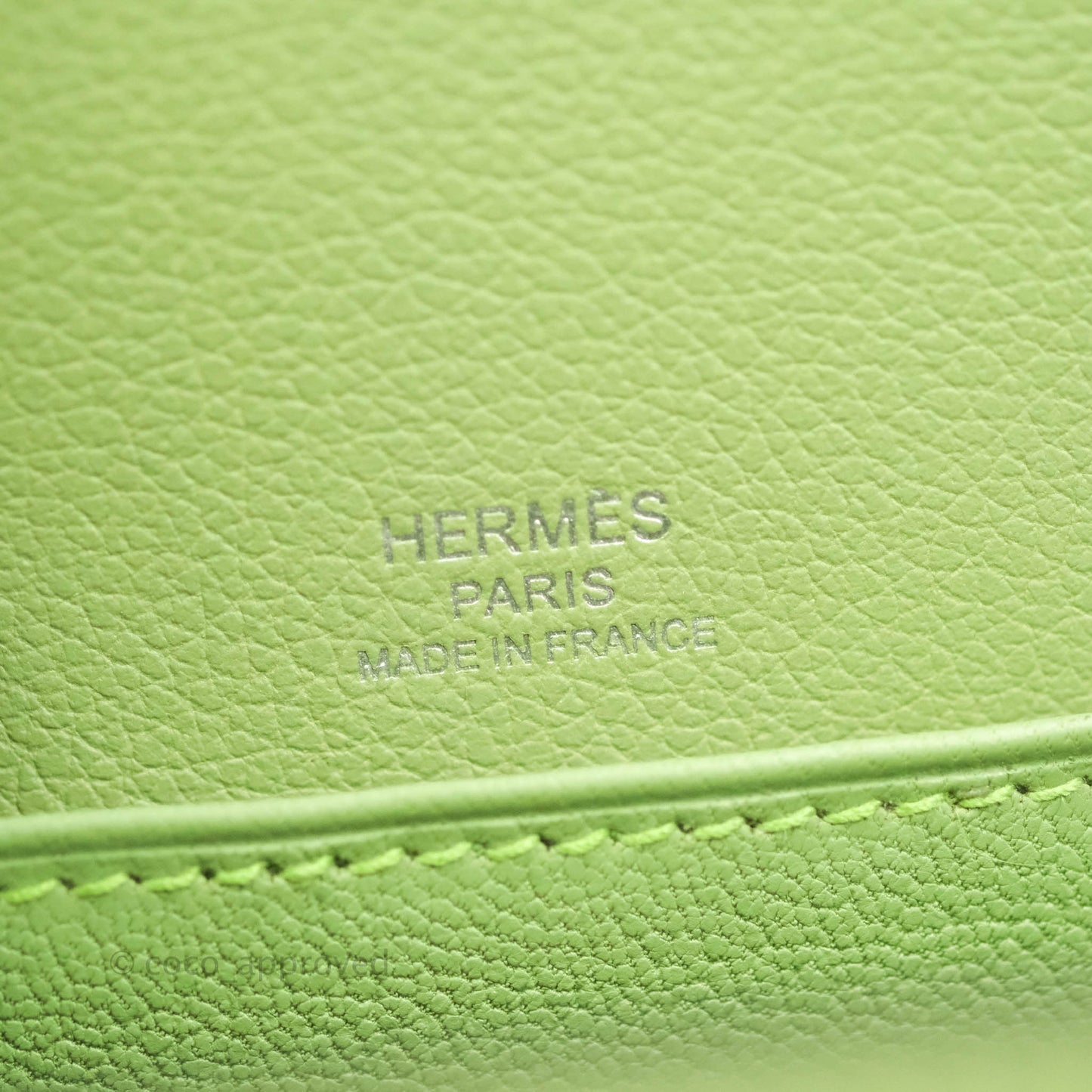 Hermès Roulis Mini 18 Evercolor Vert Criquet Palladium Hardware
