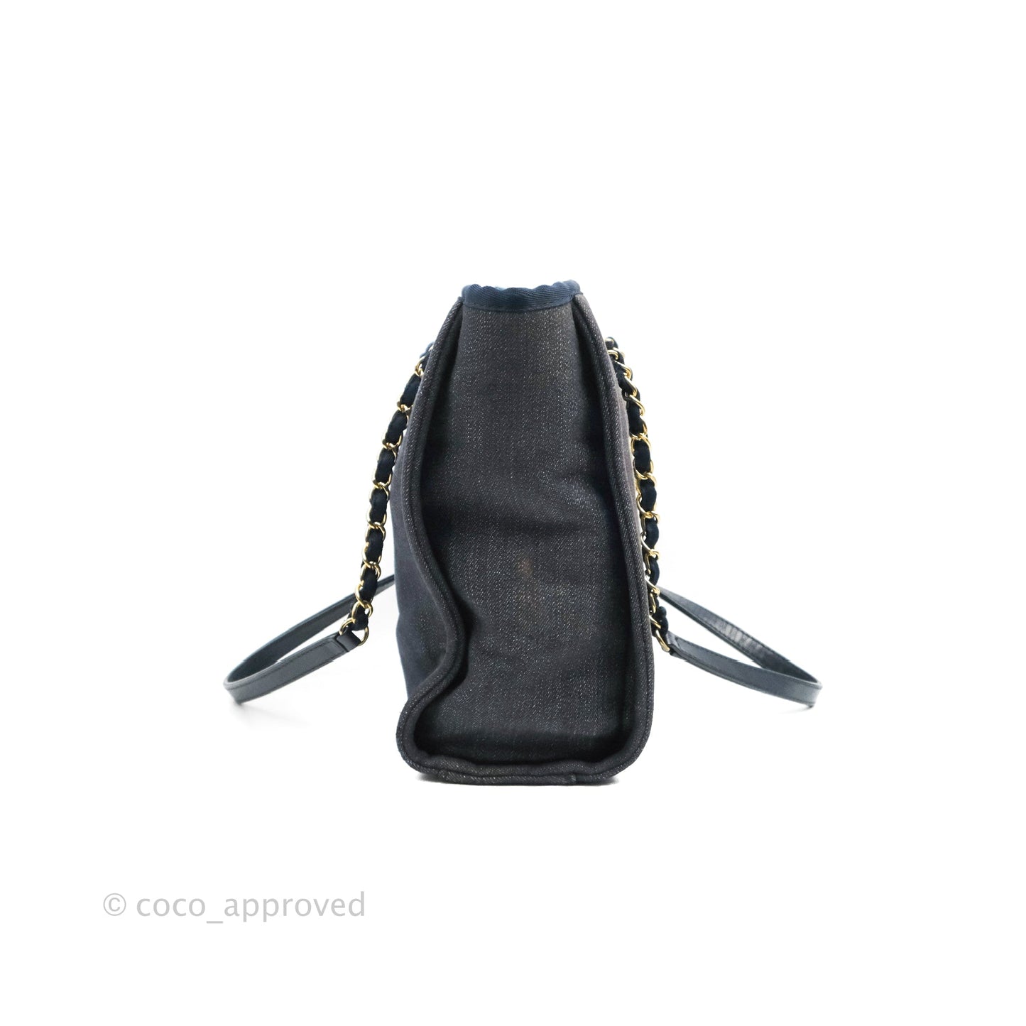 Chanel Mini Deauville Denim Gold Hardware Tote