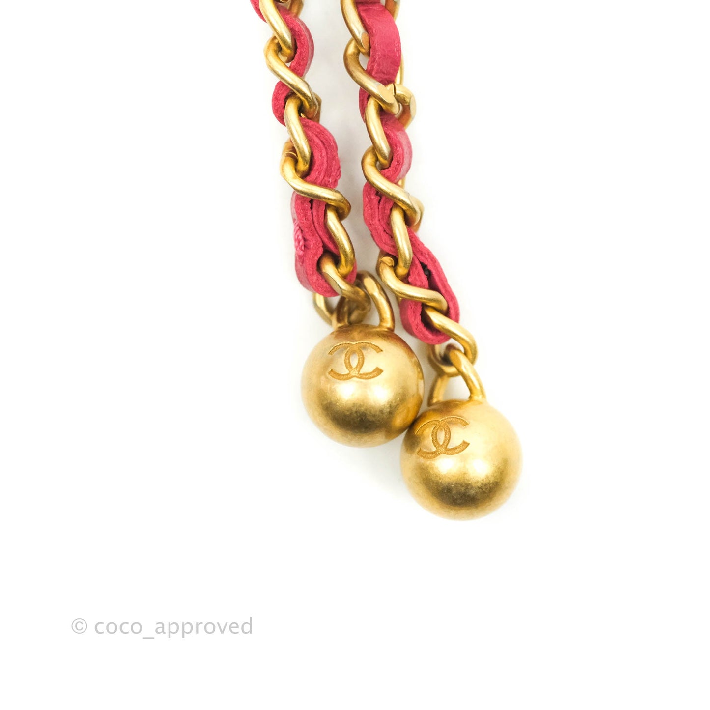Chanel Quilted Perfect Fit Dark Pink Phone Holder Aged Gold Hardware