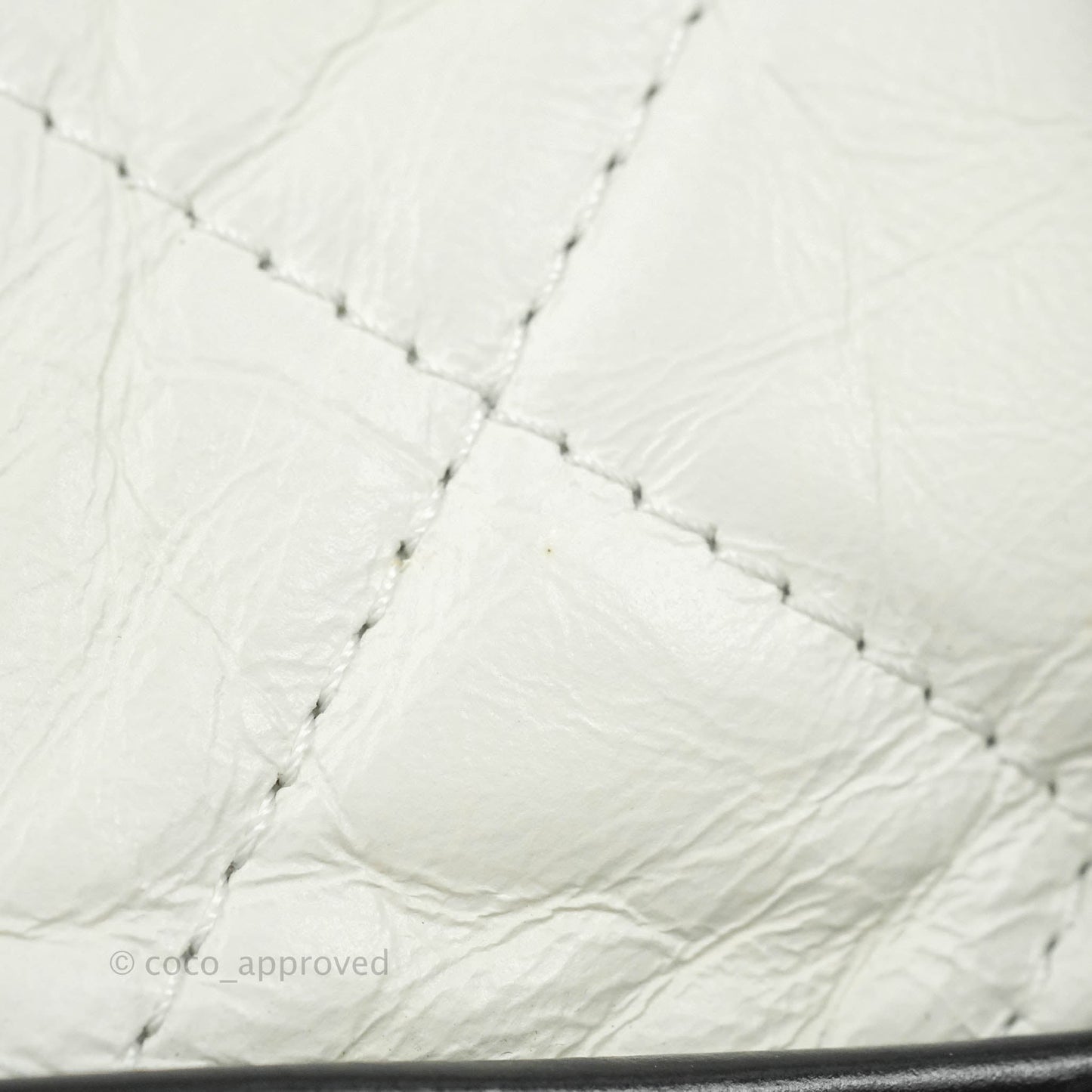 Chanel Small Gabrielle Backpack White Black Aged Calfskin