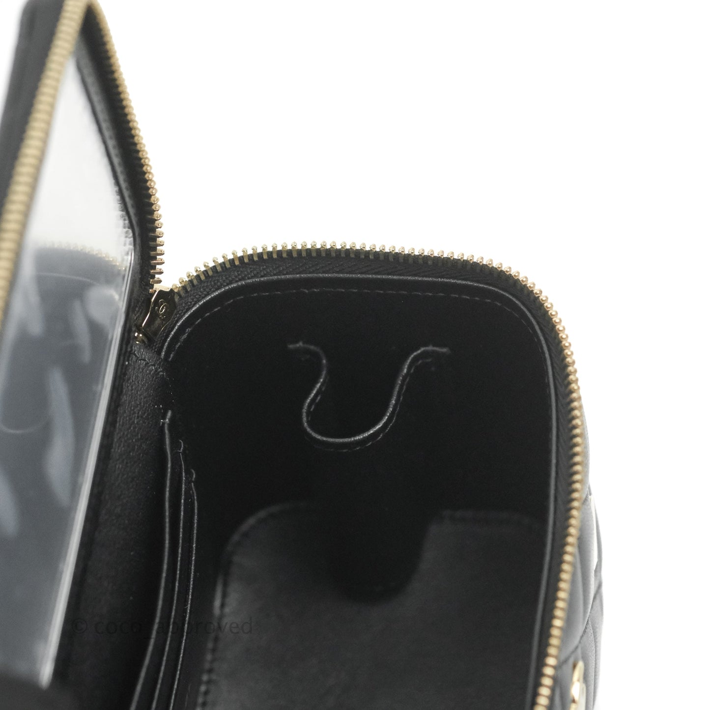 Chanel Vanity with Chain Black Lambskin Gold Hardware 23C