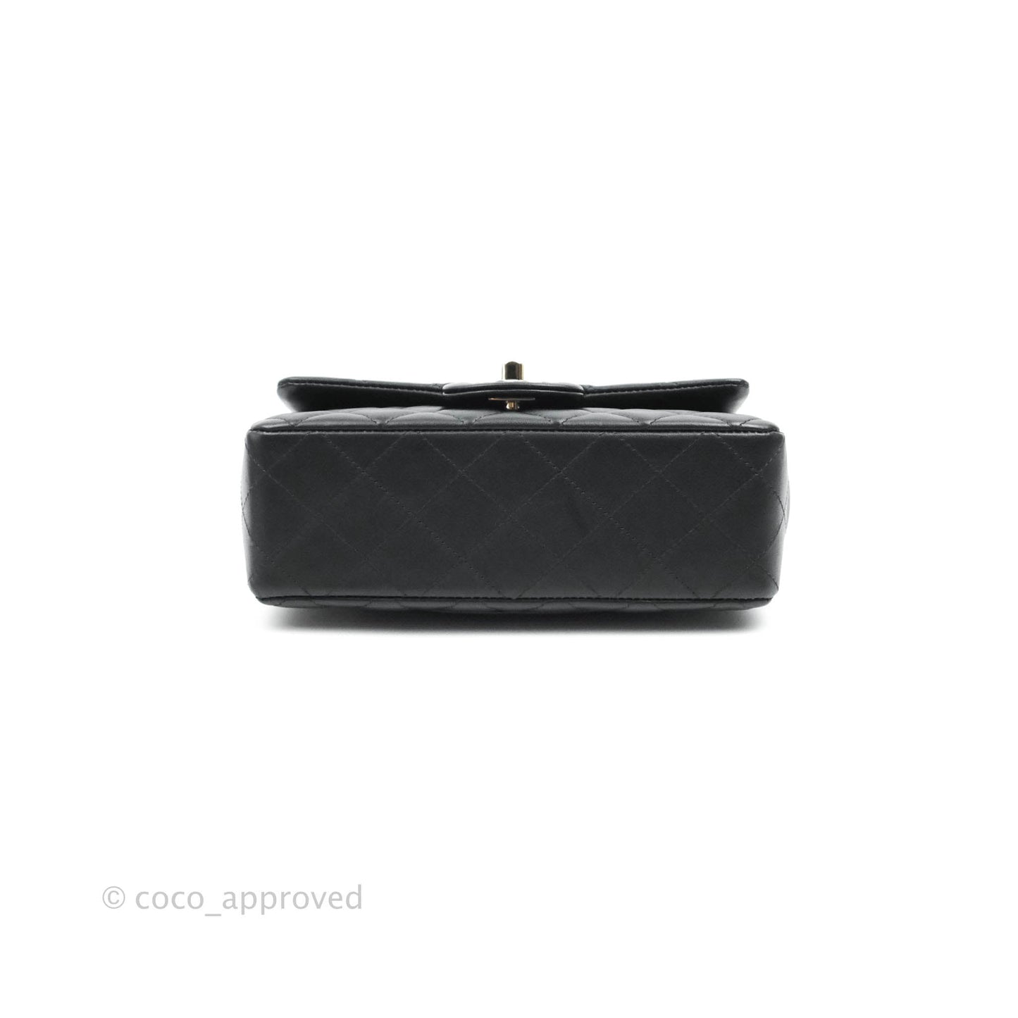 Chanel Quilted Mini Rectangular Lambskin Black Flap With Charms Gold Hardware 21C