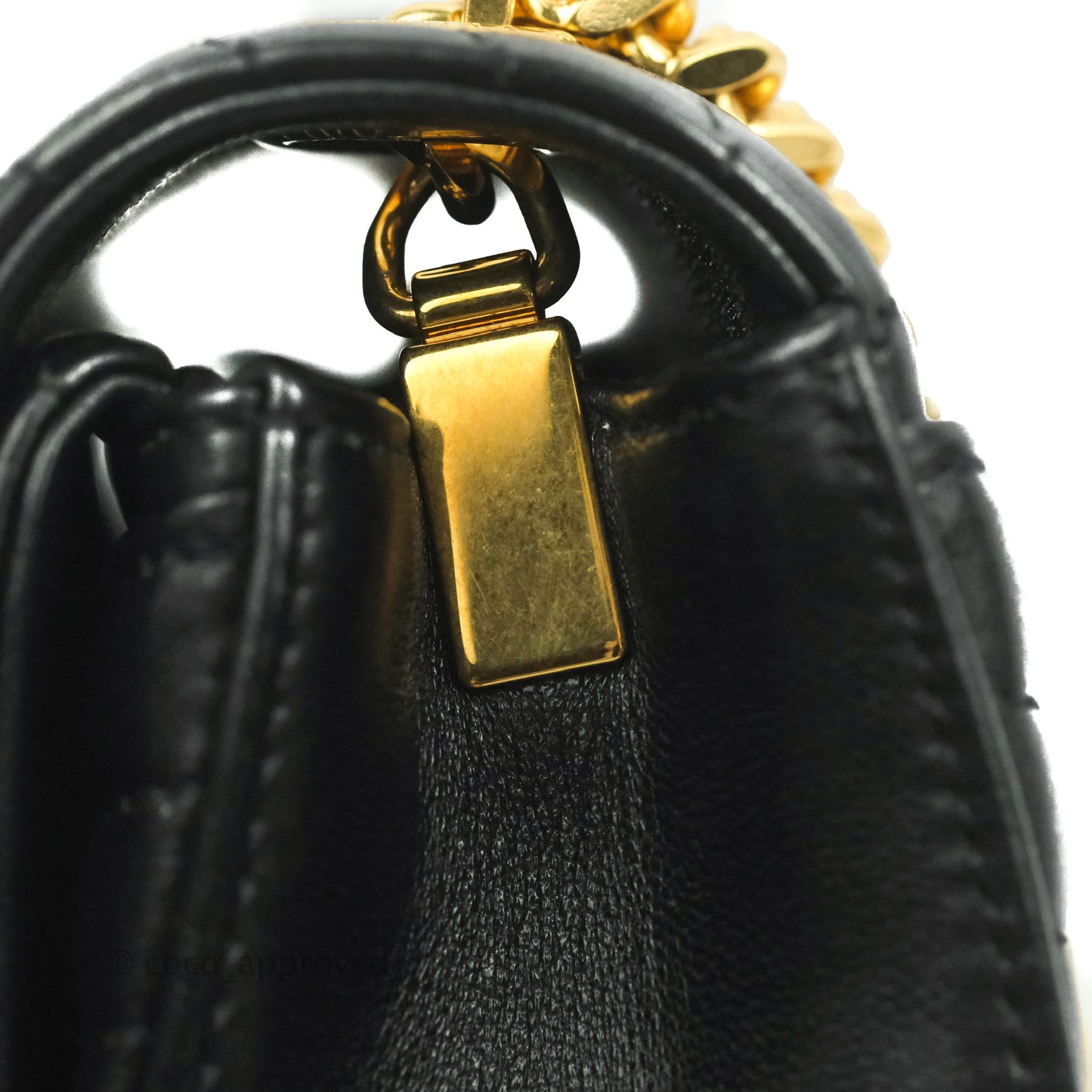 Saint Laurent Small Sulpice Triple V-Flap Black Lambskin Crossbody Bag