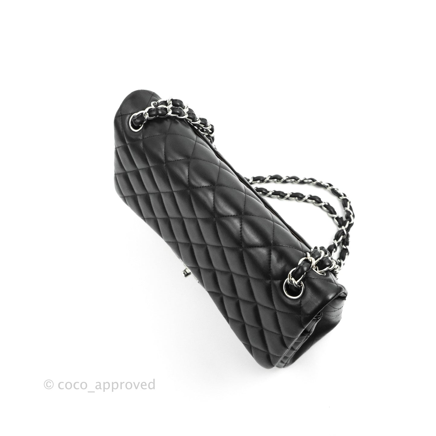 Chanel Jumbo Double Flap Black Lambskin Silver Hardware⁣⁣