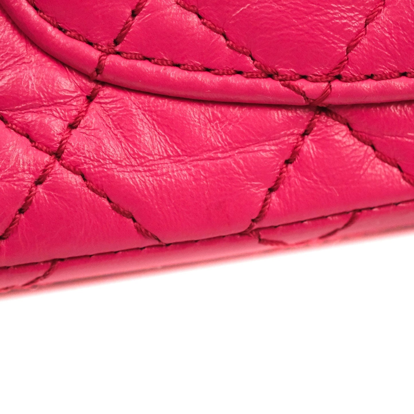 Chanel Mini Reissue 224 Fuschia Pink Aged Calfskin Aged Gold Hardware
