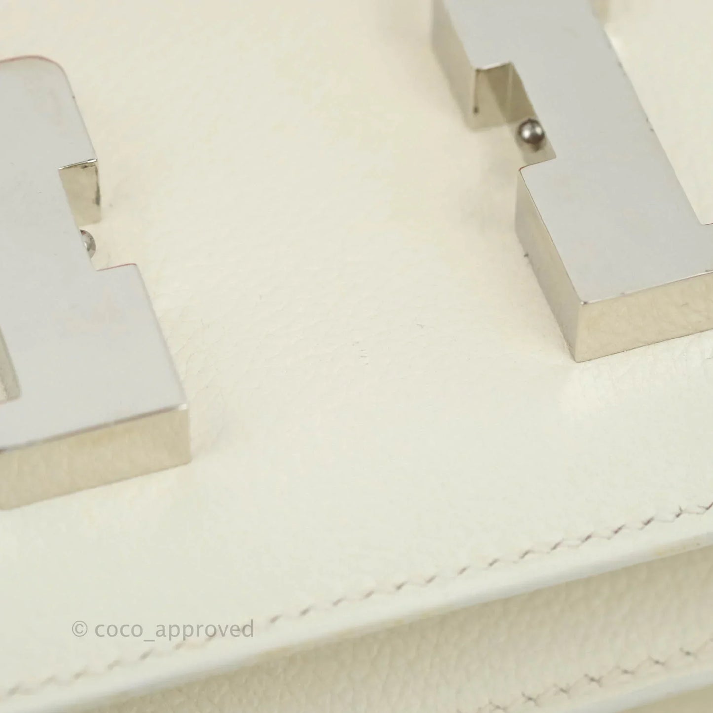 Hermès Constance HSS Mini 18cm White Evercolor Palladium Hardware