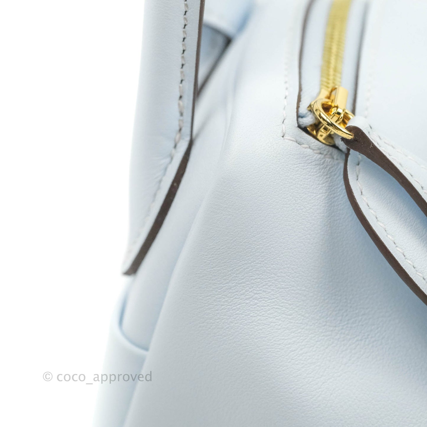 Hermès Mini Lindy 20 Blue Pale Swift Gold Hardware