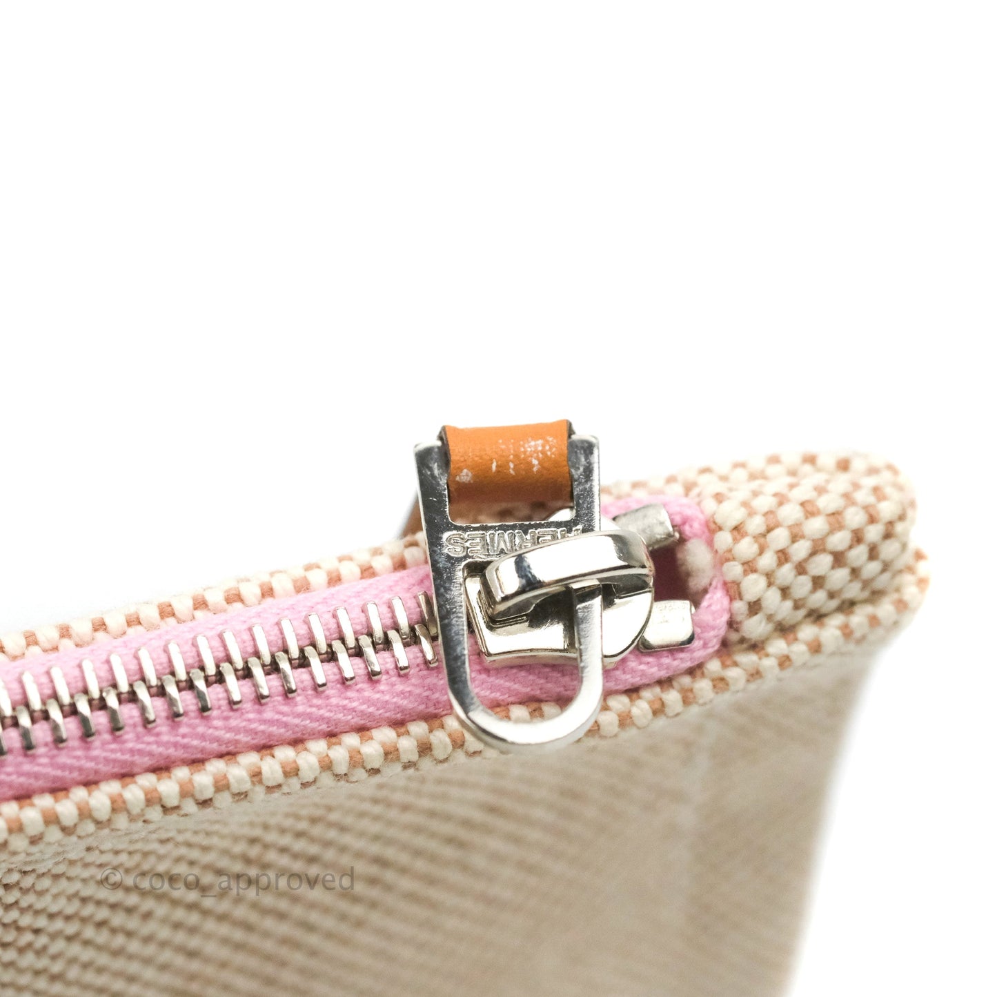 Hermès Small Bain New Yachting Pouch Cotton Pink
