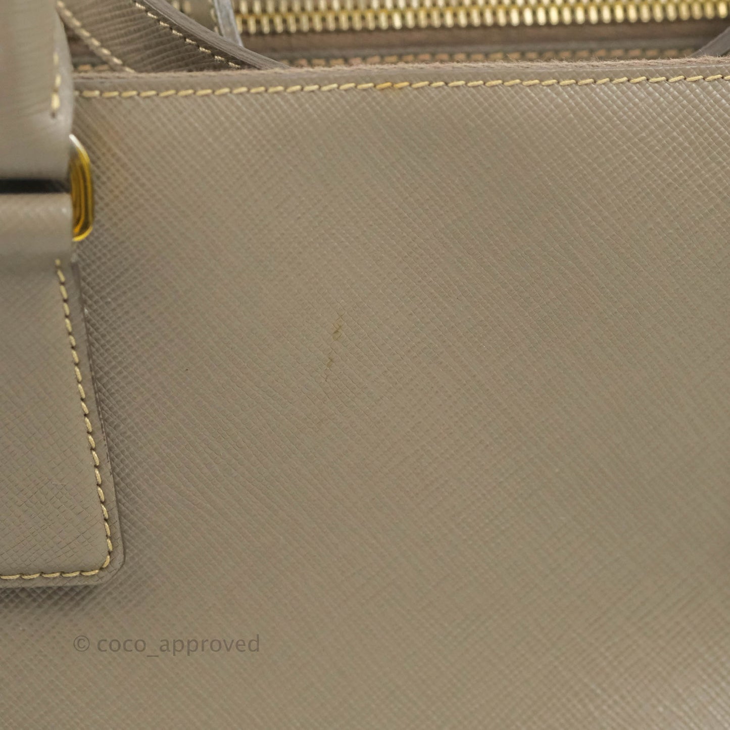 Prada Small Saffiano Lux Galleria Bag Argilla