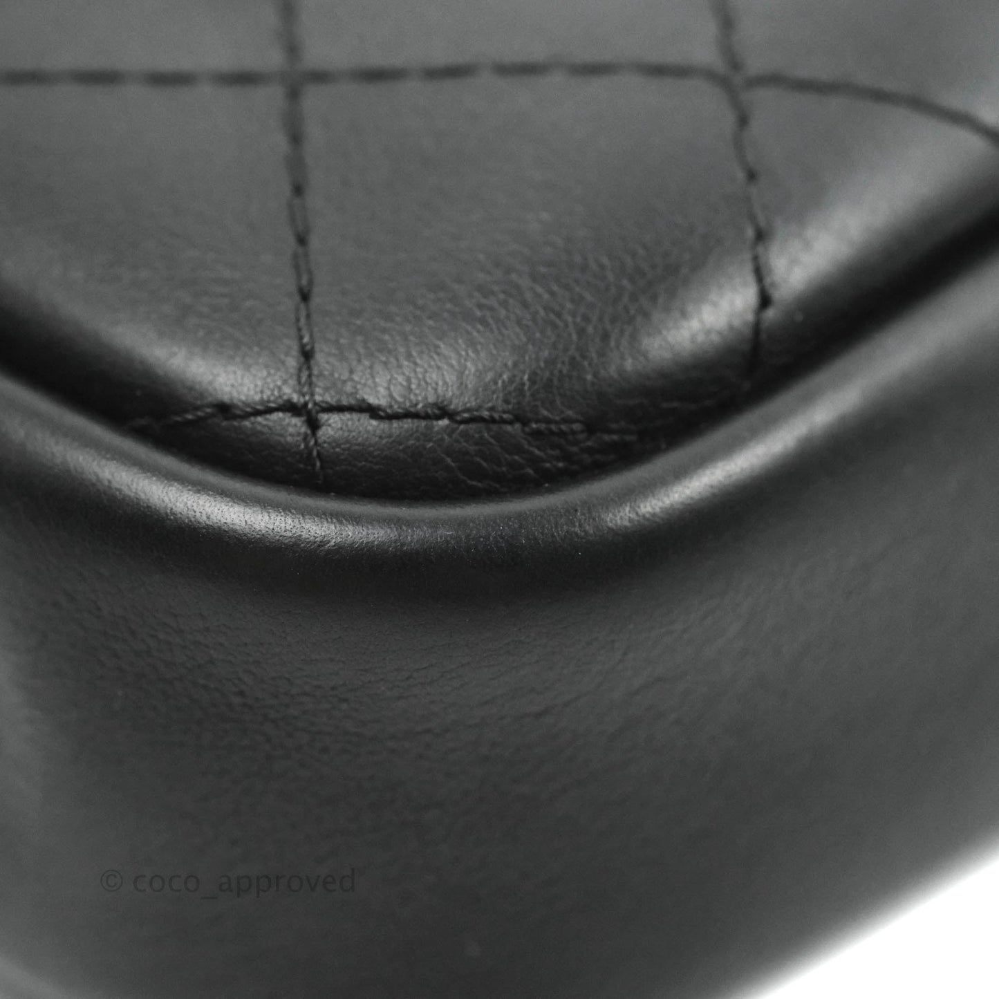 Chanel Flat Quilted Small Messenger Bag Black Calfskin Ruthenium Hardware