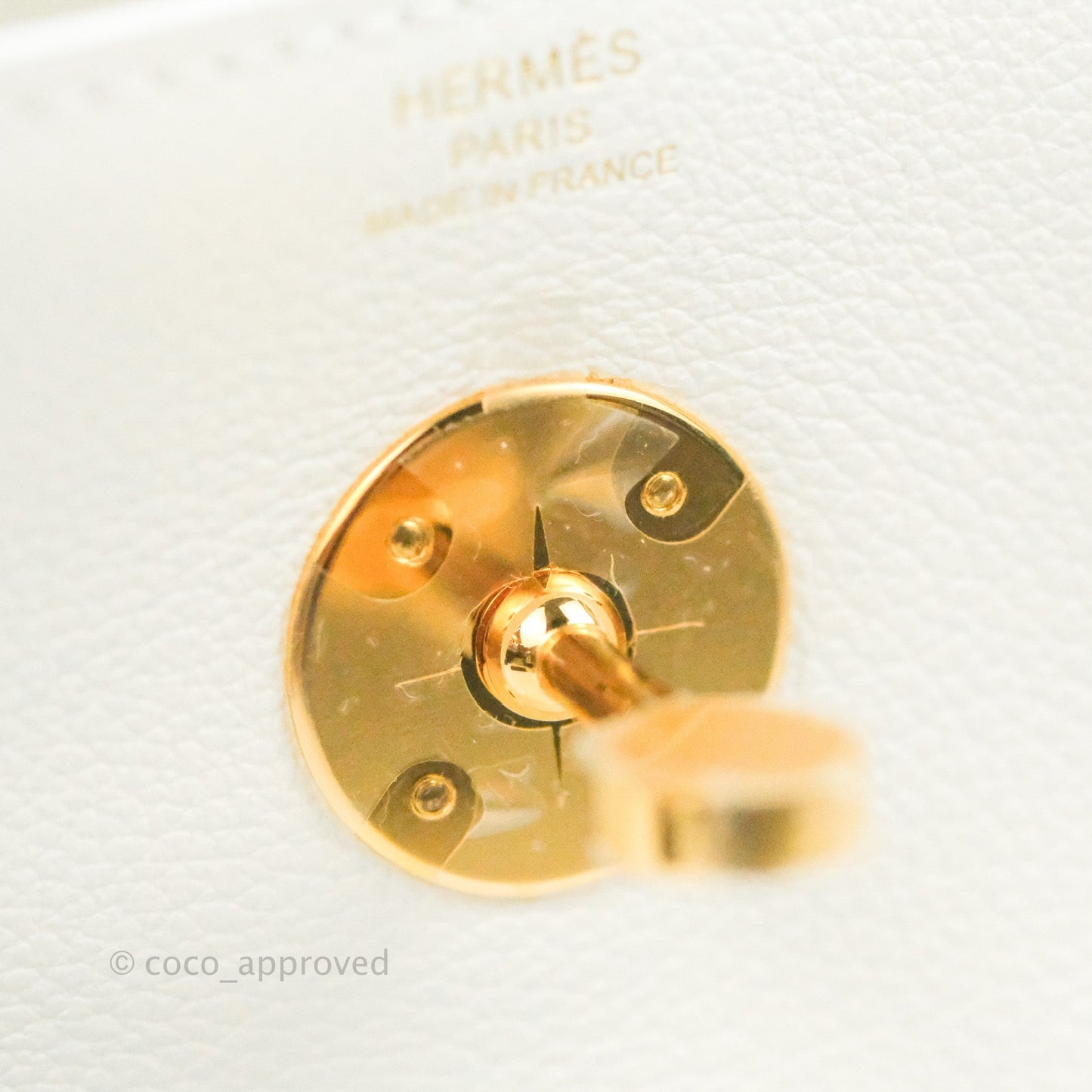 Hermès Lindy 26 Evercolor Blanc Gold Hardware