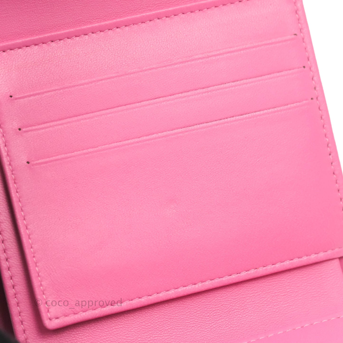 Chanel Classic Flap Wallet Pink Lambskin Silver Hardware