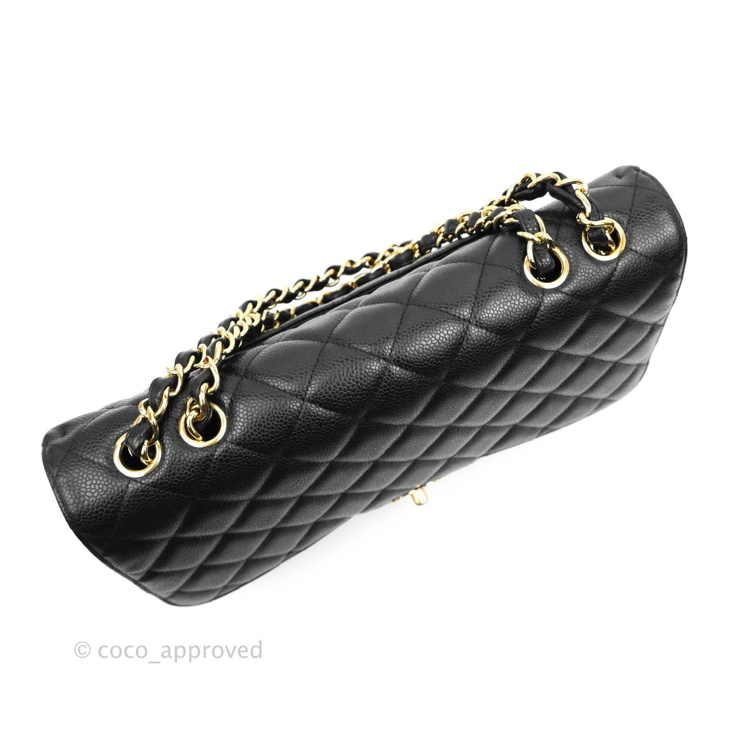 Chanel Jumbo Single Flap Black Caviar Gold Hardware⁣⁣
