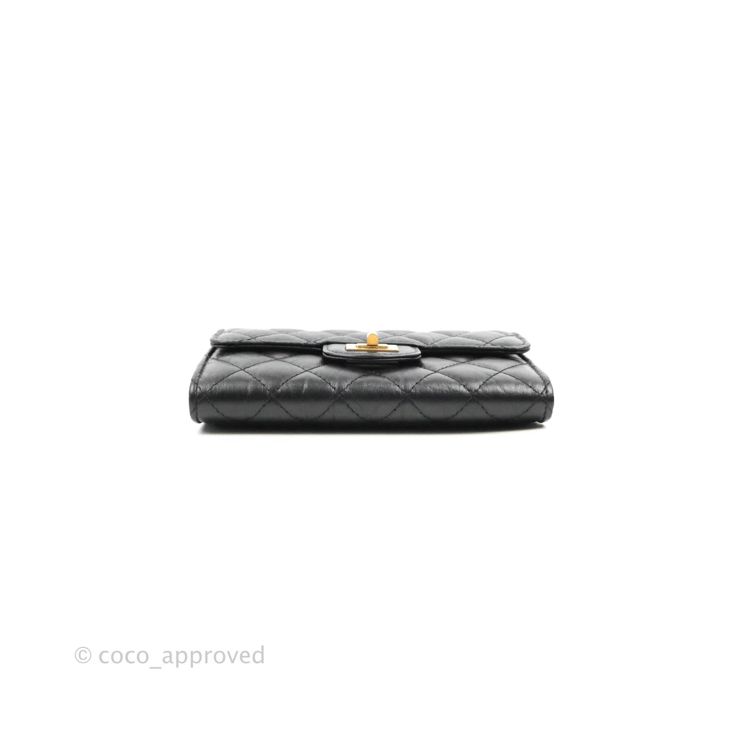 Chanel Reissue 2.55 Clutch With Chain Black Crumpled Calfskin Aged Gold Hardware