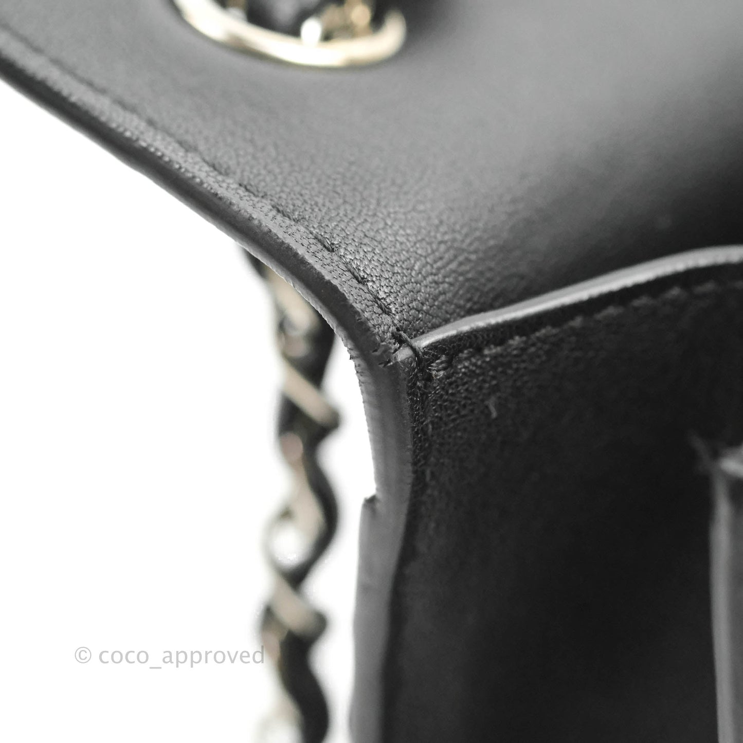 Chanel Quilted Mini Urban Companion Flap Black Calfskin Silver Hardware