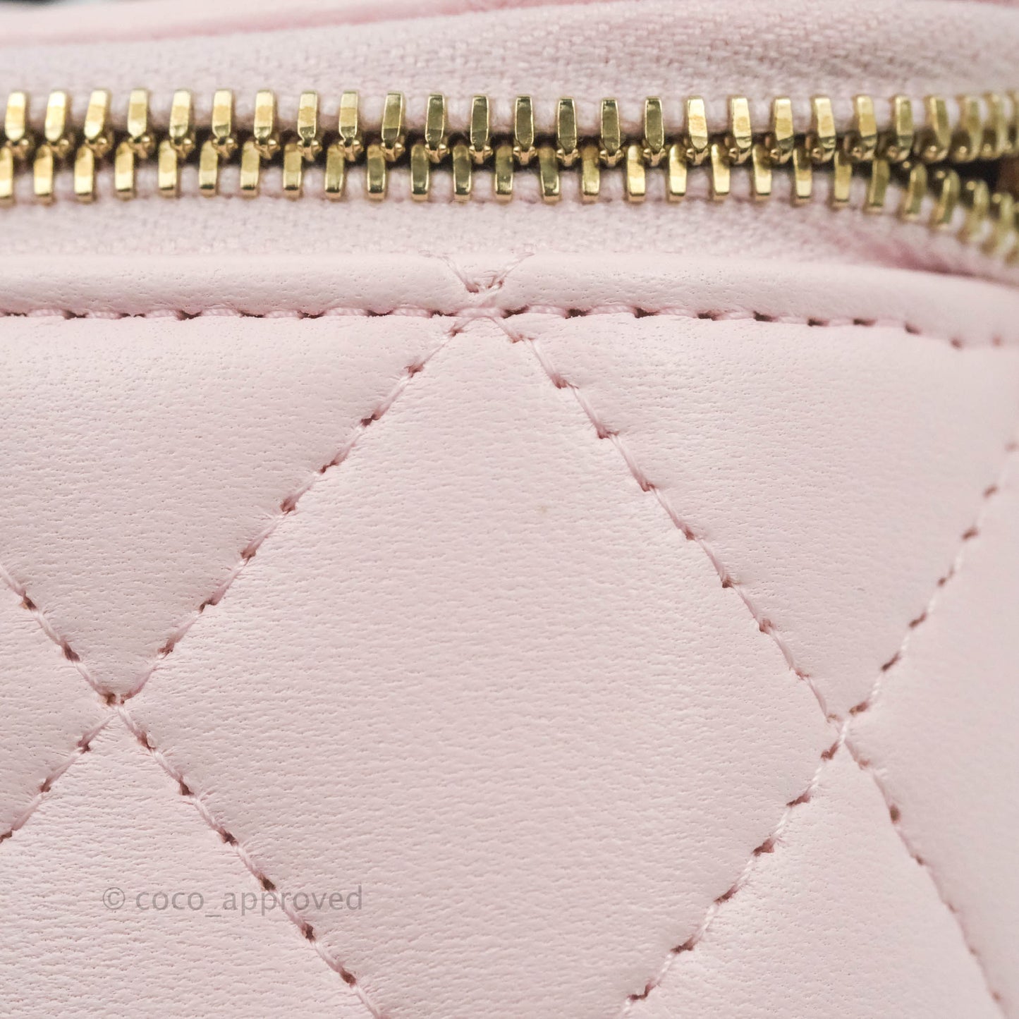 Chanel Top Handle Vanity with Chain Light Pink Lambskin Gold Hardware