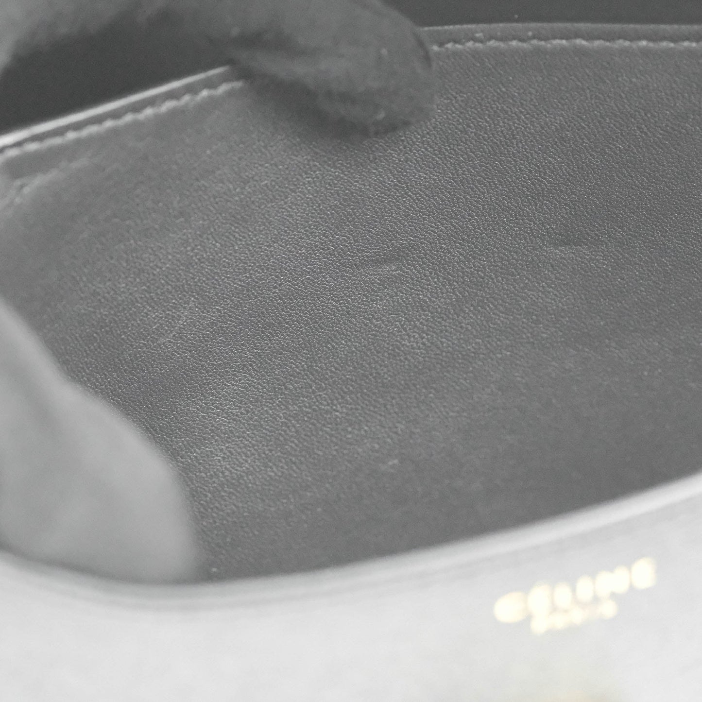 Celine Medium Classic Box Flap Dark Grey Liege Calfskin
