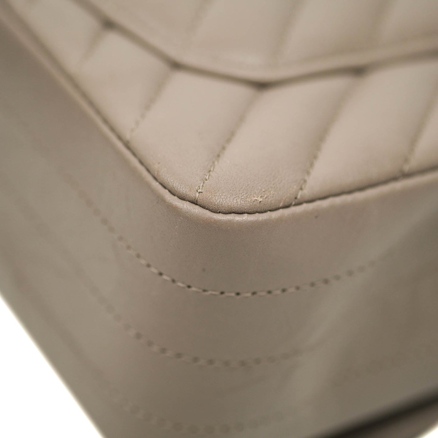 Chanel Chevron Mini Rectangular Flap Taupe Grey Calfskin Ruthenium Hardware 18B