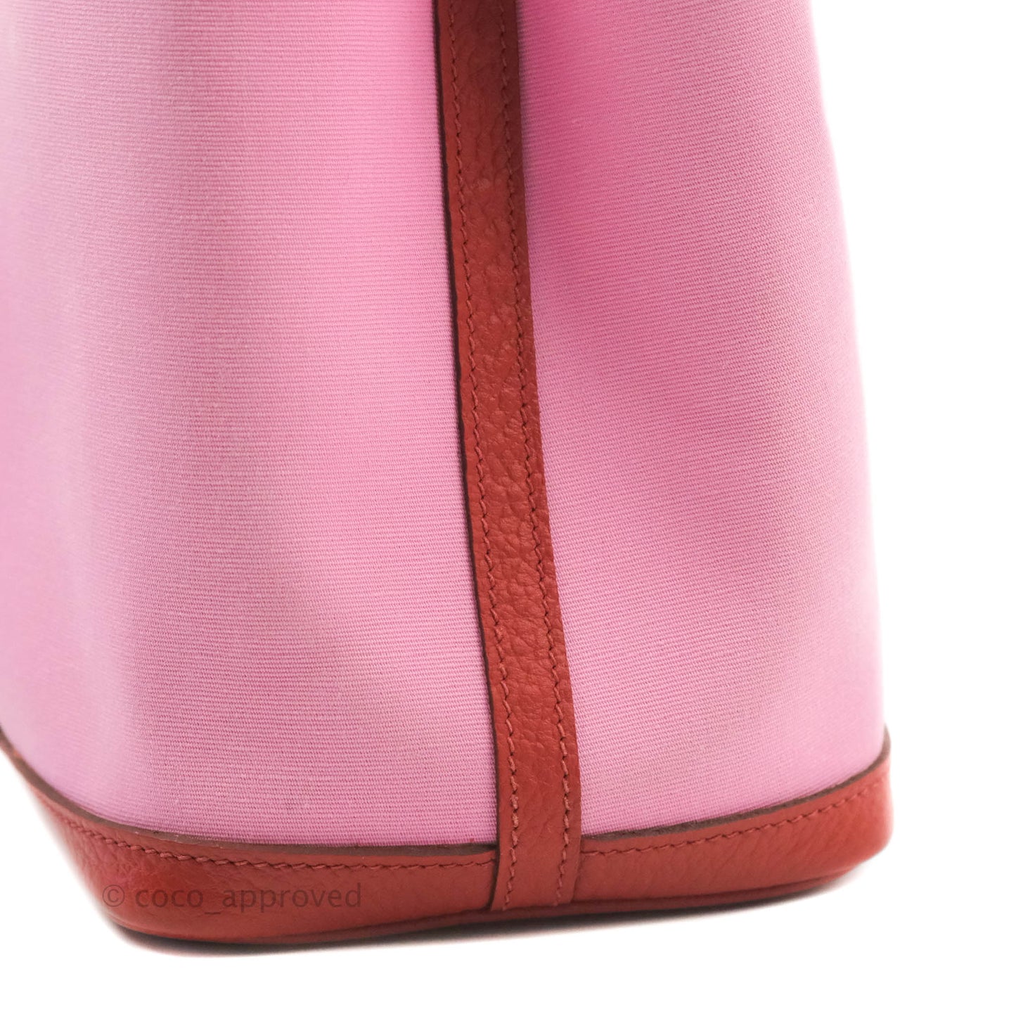 Hermès Garden Party 30 Pink / Red Duchesse Canvas