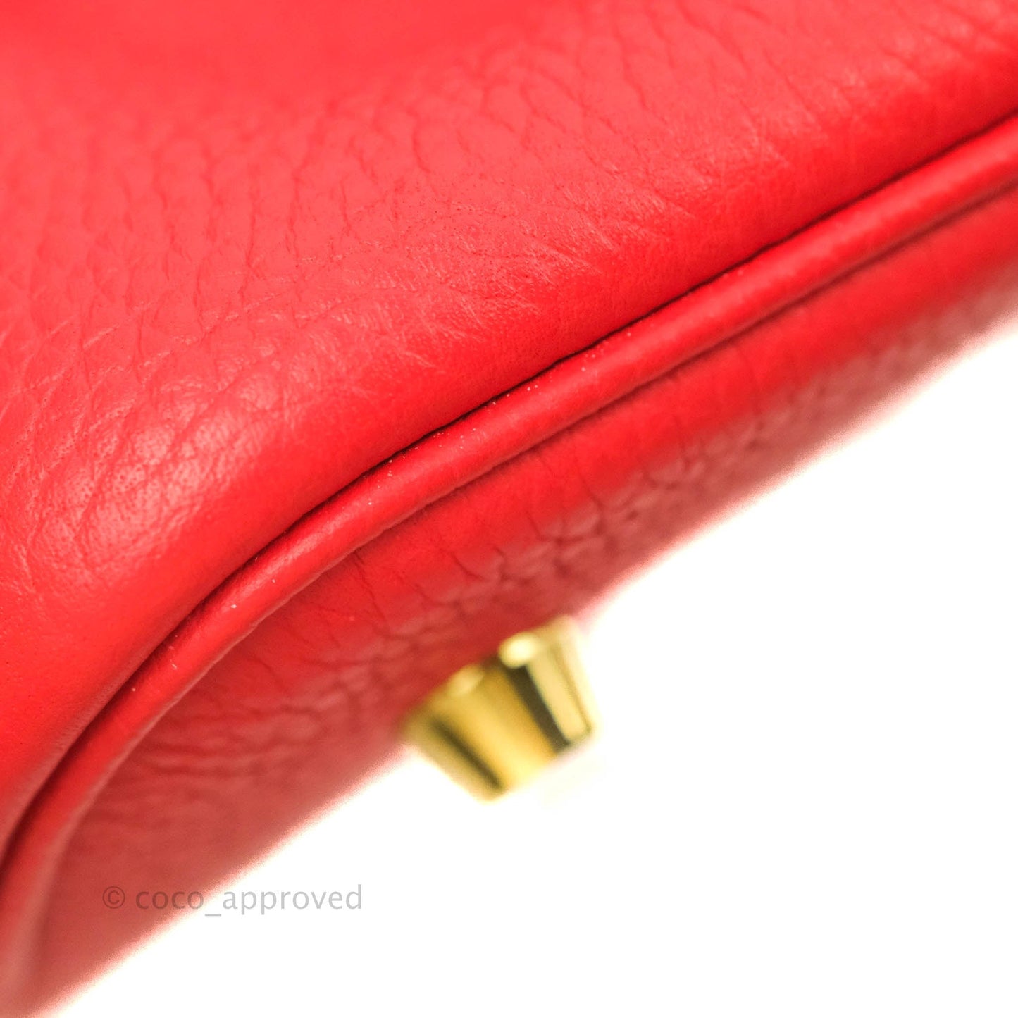 Hermès Picotin 22 Clemence Rouge de Coeur Gold Hardware