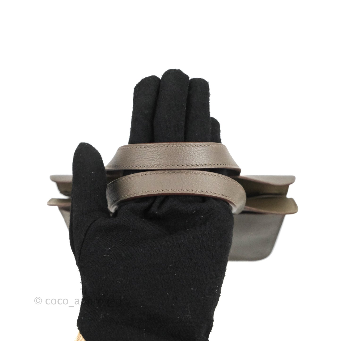Hermès Halzan 25 Gris Etain Evercolor Palladium Hardware