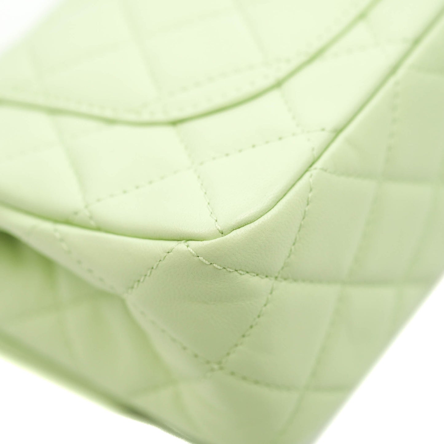 Chanel Mini Rectangular Pearl Crush Avocado Green Lambskin Aged Gold Hardware 22C